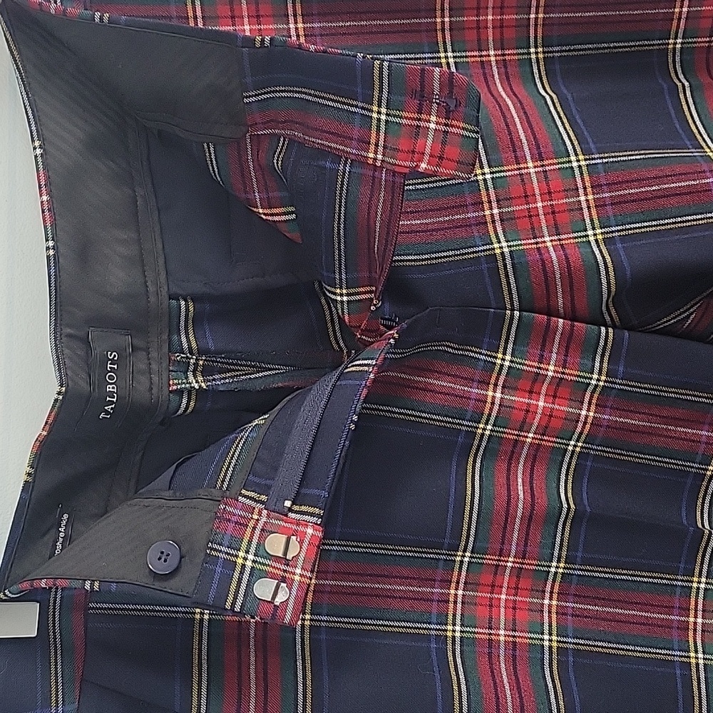 Talbots Plaid Ankle Pants - Red and Blue - Picture 3 of 9